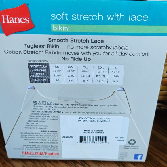 3 2pks Hanes Women's Underwear 2pk Size S (5) - Picture 4 of 6
